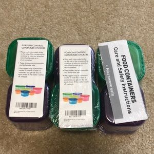 7 Piece Portion Control Containers - New - 3 Sets
